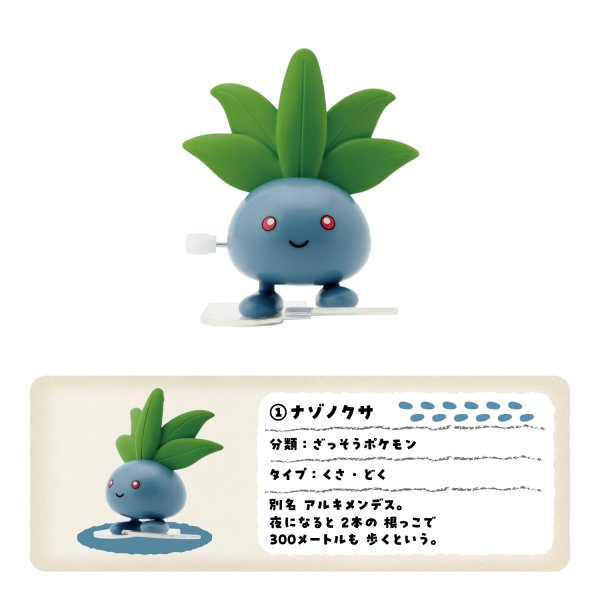 Photo1: Pokemon Center 2025 Moving Pokemon Collection Wind-up Figure Oddish (1)