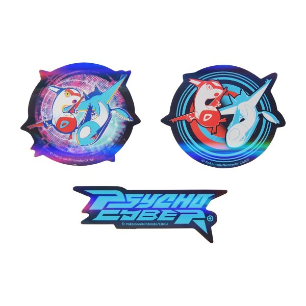 Photo2: Pokemon Center 2025 PSYCHO CYBER Sticker Sheet Latias Latios (2)