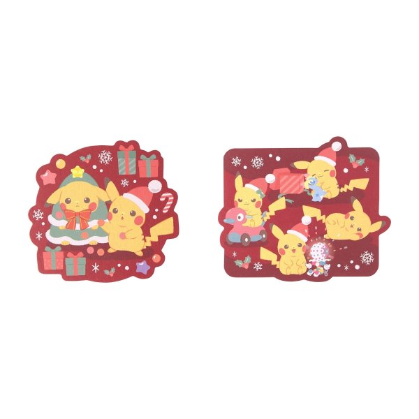 Photo1: Pokemon Center 2026 Preparing For Christmas Pikachu Mini message card set (1)