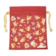 Photo1: Pokemon Center 2026 Preparing For Christmas Pikachu Drawstring Pouch Bag (1)