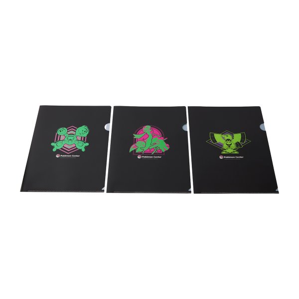 Photo1: Pokemon Center 2025 PSYCHO CYBER A4 Size Clear File Folder 3pc (1)