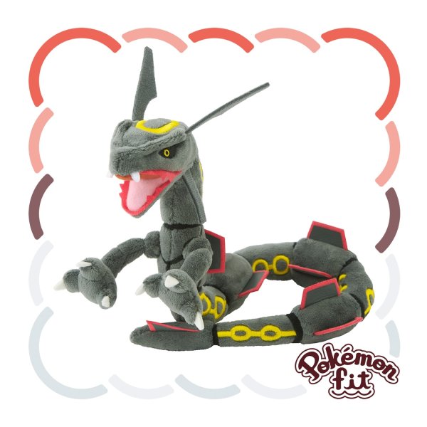 Photo1: Pokemon Center 2024 Pokemon fit Mini Plush Shiny Rayquaza doll Toy (1)