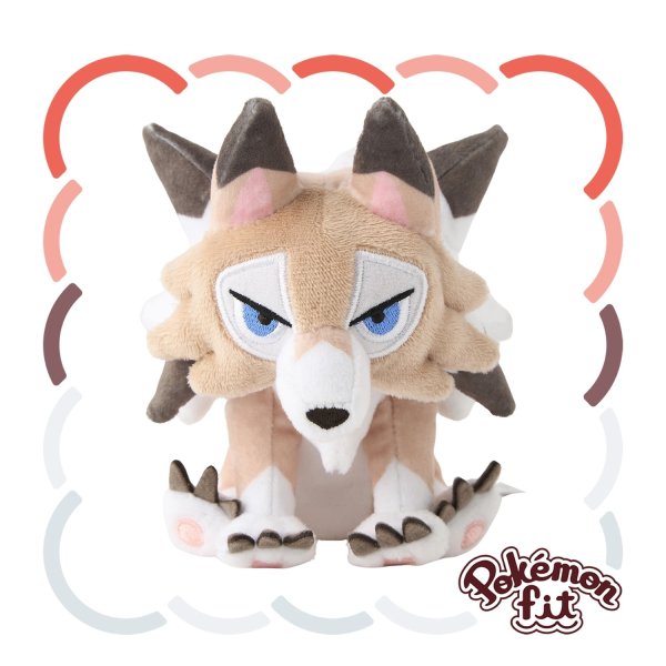 Photo1: Pokemon Center 2025 Pokemon fit Mini Plush #745 Lycanroc (Midday Form) (1)