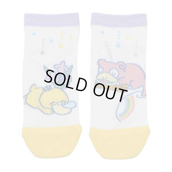 Photo1: Pokemon Center 2020 Psyduck No-Tenki Socks for Women 23 - 25 cm 1 Pair Psyduck & Slowpoke (1)