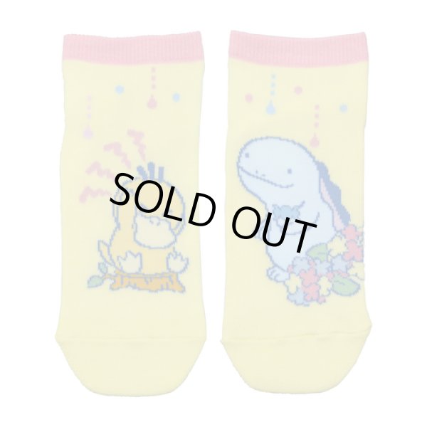 Photo1: Pokemon Center 2020 Psyduck No-Tenki Socks for Women 23 - 25 cm 1 Pair Psyduck & Quagsire (1)