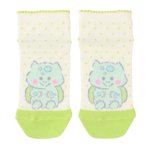 Photo1: Pokemon Center 2021 Repoto Kaitene! Socks for Women 23 - 25 cm 1 Pair Bulbasaur (1)