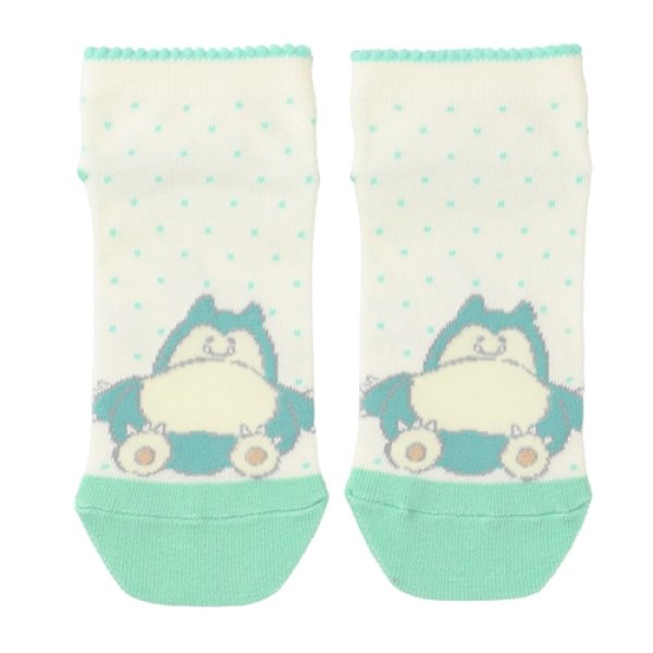 Photo1: Pokemon Center 2021 Repoto Kaitene! Socks for Women 23 - 25 cm 1 Pair Snorlax (1)