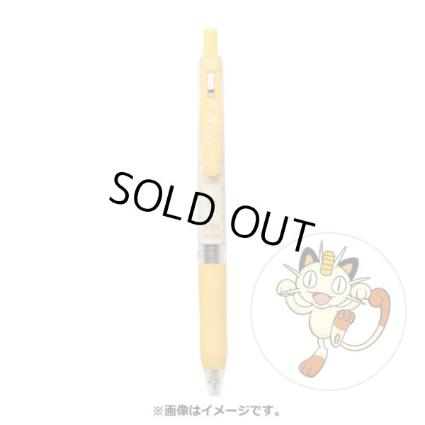 Photo1: Pokemon Center 2021 ZEBRA SARASA Pokemon Shirts Ballpoint pen #52 Meowth (1)