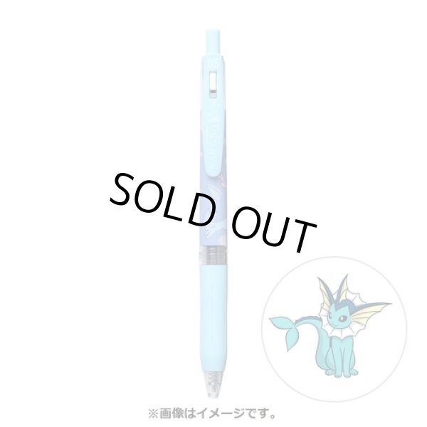 Photo1: Pokemon Center 2021 ZEBRA SARASA Pokemon Shirts Ballpoint pen #134 Vaporeon (1)