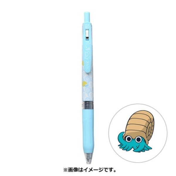 Photo1: Pokemon Center 2021 ZEBRA SARASA Pokemon Shirts Ballpoint pen #138 Omanyte (1)