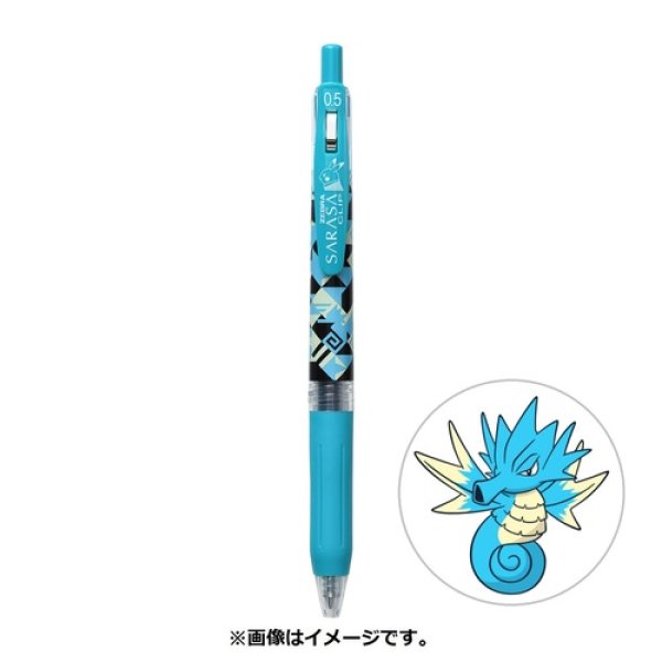 Photo1: Pokemon Center 2021 ZEBRA SARASA Pokemon Shirts Ballpoint pen #117 Seadra (1)