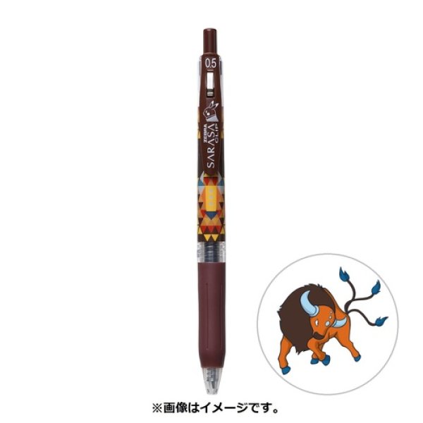 Photo1: Pokemon Center 2021 ZEBRA SARASA Pokemon Shirts Ballpoint pen #128 Tauros (1)