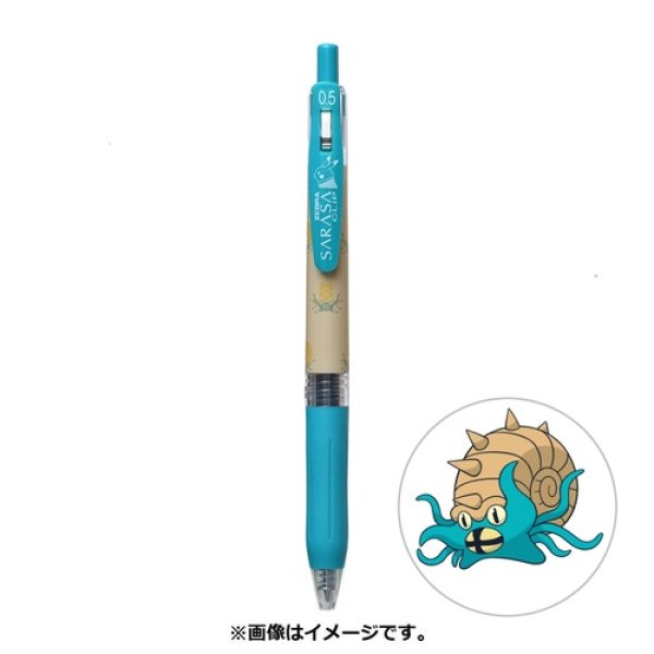 Photo1: Pokemon Center 2021 ZEBRA SARASA Pokemon Shirts Ballpoint pen #139 Omastar (1)