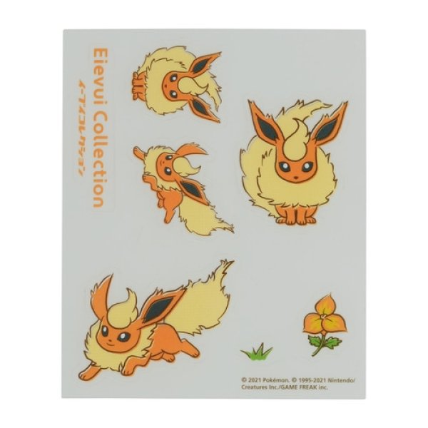 Photo1: Pokemon Center 2021 Eievui Collection PET Sticker Sheet Flareon ver. (1)