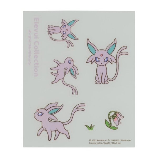 Photo1: Pokemon Center 2021 Eievui Collection PET Sticker Sheet Espeon ver. (1)