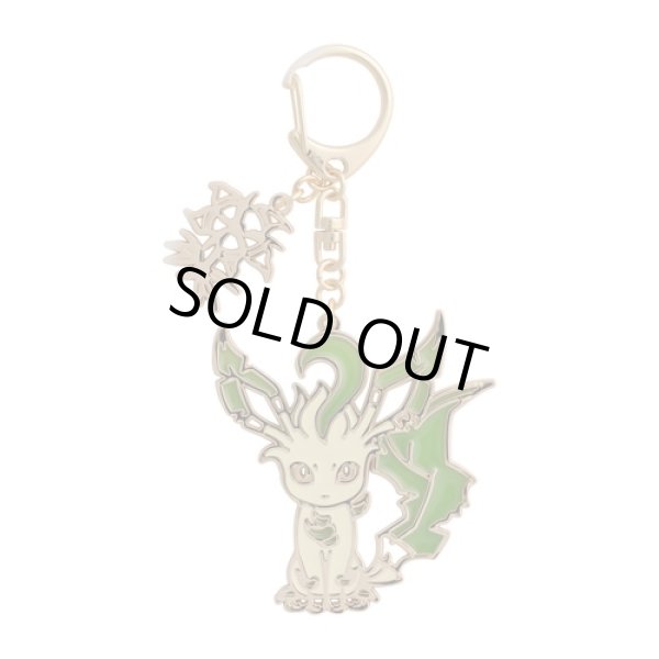 Photo1: Pokemon Center 2021 Eievui Collection Leafeon Metal Key chain (1)