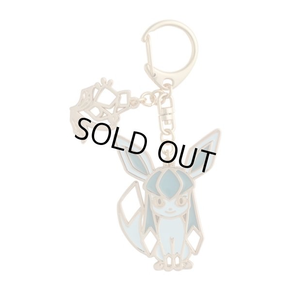 Photo1: Pokemon Center 2021 Eievui Collection Glaceon Metal Key chain (1)