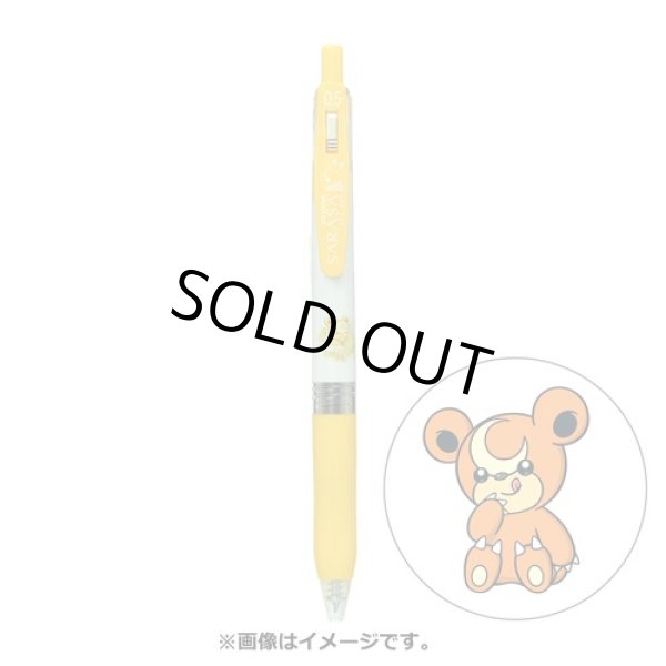 Photo1: Pokemon Center 2022 ZEBRA SARASA Pokemon Shirts Ballpoint pen #216 Teddiursa (1)