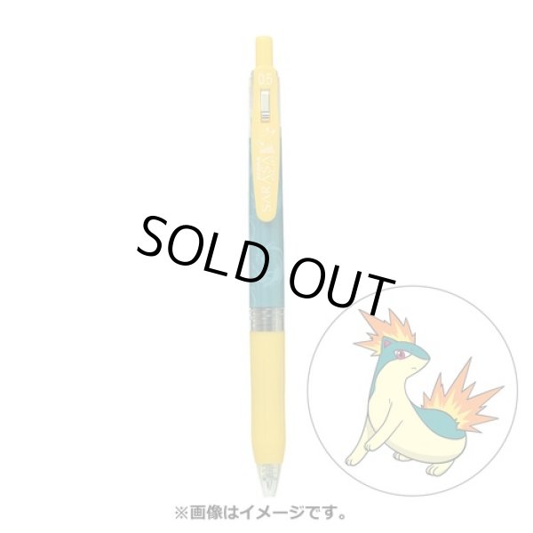 Photo1: Pokemon Center 2022 ZEBRA SARASA Pokemon Shirts Ballpoint pen #156 Quilava (1)