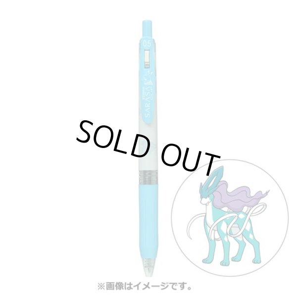 Photo1: Pokemon Center 2022 ZEBRA SARASA Pokemon Shirts Ballpoint pen #245 Suicune (1)