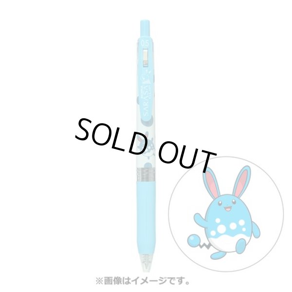 Photo1: Pokemon Center 2022 ZEBRA SARASA Pokemon Shirts Ballpoint pen #184 Azumarill (1)