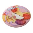 Photo1: Pokemon Center 2021 Honwaka Poka Poka Embroidered Tin badge Safety pin Fennekin (1)