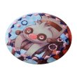 Photo1: Pokemon Center 2021 Honwaka Poka Poka Embroidered Tin badge Safety pin Slakoth (1)