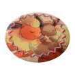 Photo1: Pokemon Center 2021 Honwaka Poka Poka Embroidered Tin badge Safety pin Flareon Eevee (1)