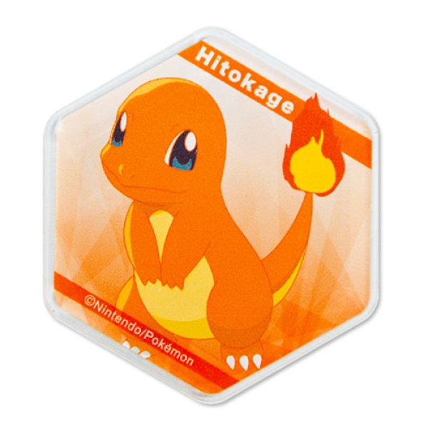 Photo1: Pokemon 2020 Honeycomb Acrylic magnet Charmander (1)