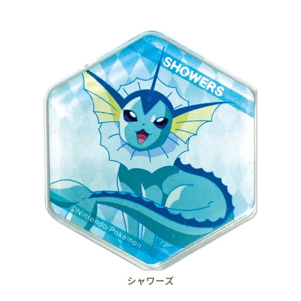 Photo1: Pokemon 2020 Honeycomb Acrylic magnet Vaporeon (1)