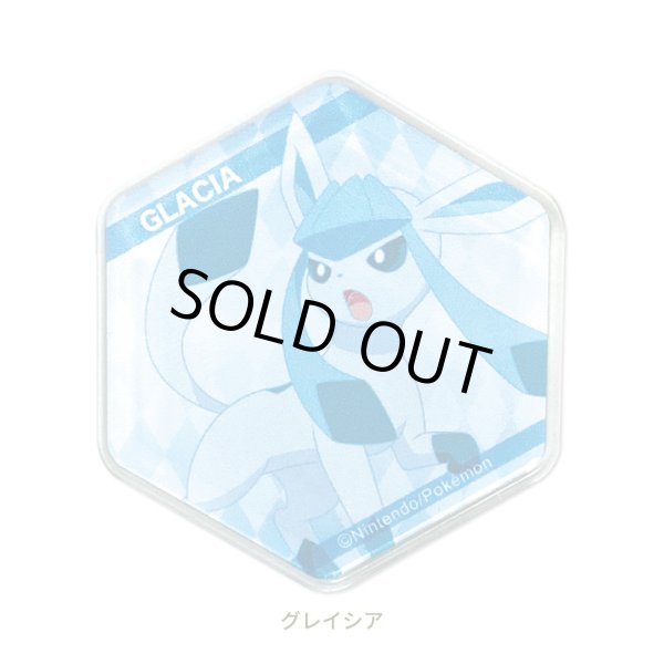 Photo1: Pokemon 2020 Honeycomb Acrylic magnet Glaceon (1)