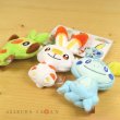 Photo3: Pokemon Center 2020 Pokemon Galar Tabi Plush Mascot chain 3 set Grookey Scorbunny Sobble (3)