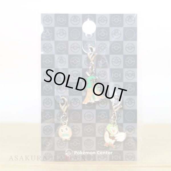 Photo2: Pokemon Center 2022 Metal Charm # 722 723 724 Rowlet Dartrix Decidueye (2)