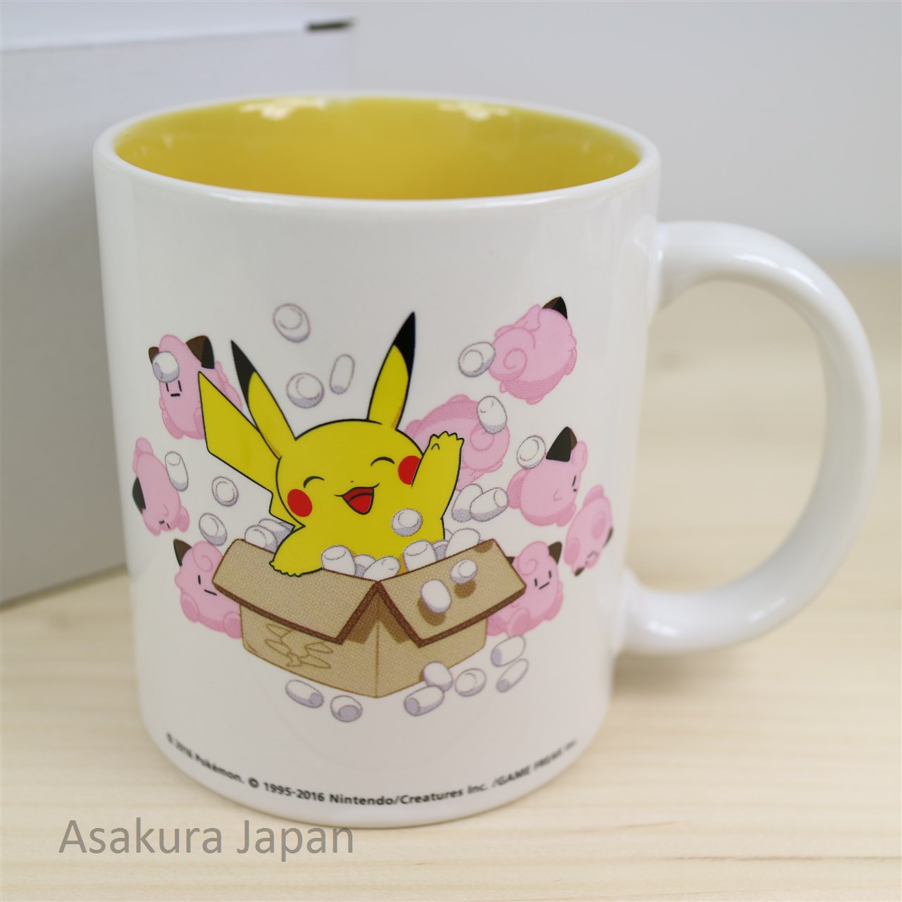Pokemon Center Original Pikachu Album Collection Mug Cup Woodbox Japan 