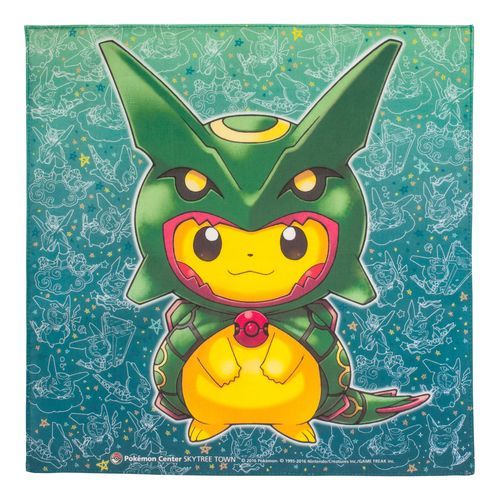Pokemon Center Sky Tree Town 16 Poncho Pikachu Series Rayquaza Handkerchief Pokemon Center Sky Tree Town 16 Poncho Pikachu Series Rayquaza Handkerchief
