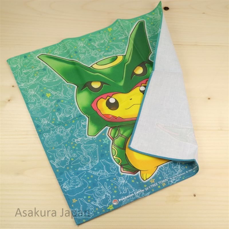 Pokemon Center Sky Tree Town 16 Poncho Pikachu Series Rayquaza Handkerchief Pokemon Center Sky Tree Town 16 Poncho Pikachu Series Rayquaza Handkerchief