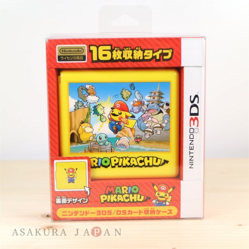 Pokemon Center Card Case 16 for Nintendo 3DS DS MARIO PIKACHU Game