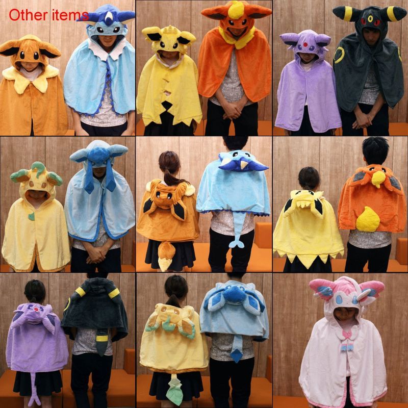 Hooded Poncho Pokemon Center Original Eevee Poncho Series Flareon ver 
