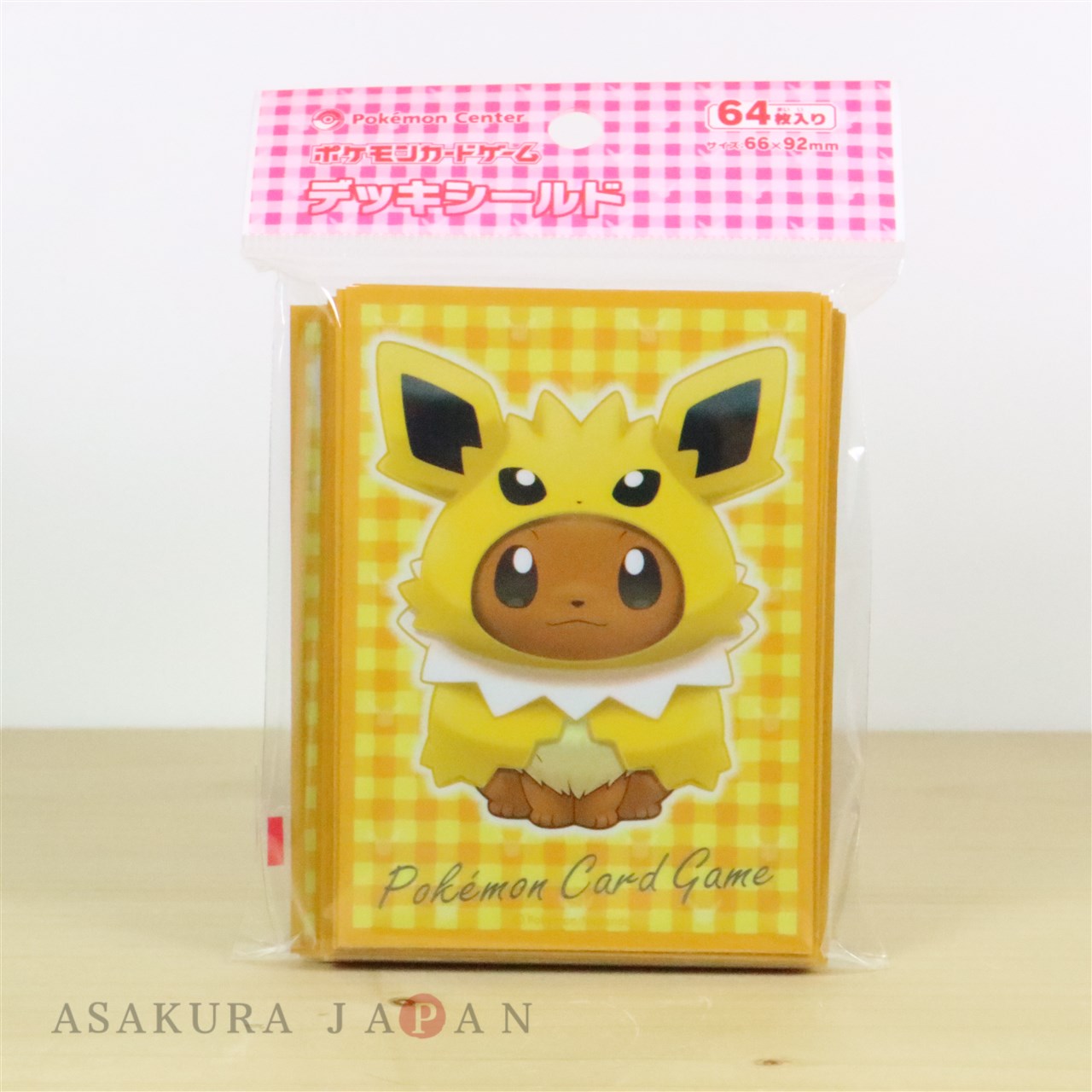 Pokemon Japanese Fan of Pikachu & Eevee Poncho 64 Card Sleeves Deck Protectors 