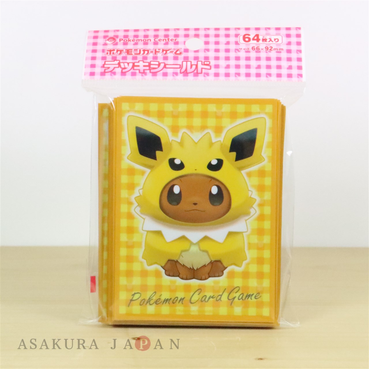 Pokemon Card Game Sleeve Eevee Poncho Series Jolteon 64 Sleeves