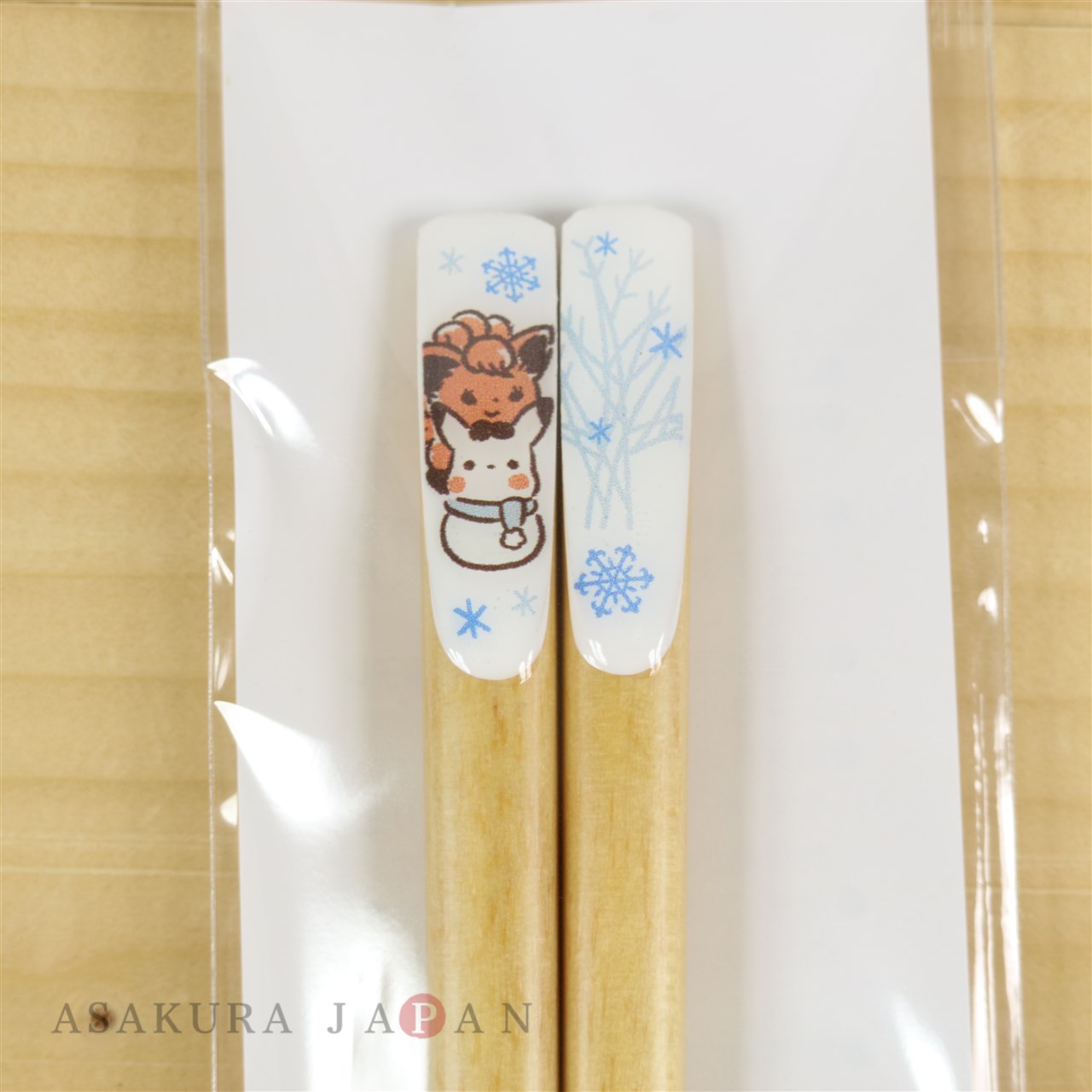 Pokemon Love Its Demo Winter Chopsticks Vulpix 23 Cm Natural Wood