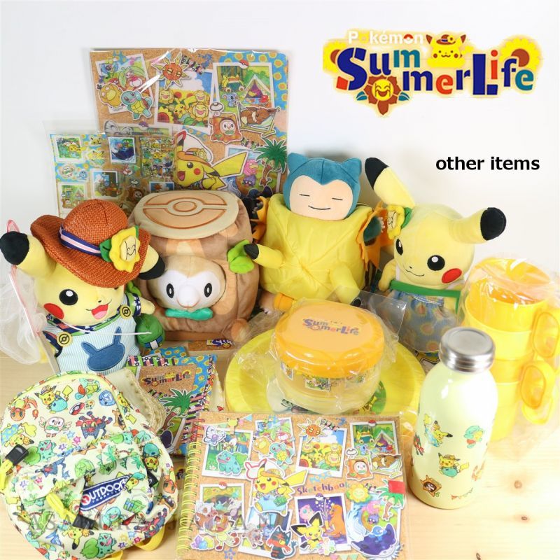 Pokemon Center Original Pokemon Summer Life Scarf Towel Sports Pikachu Rowlet