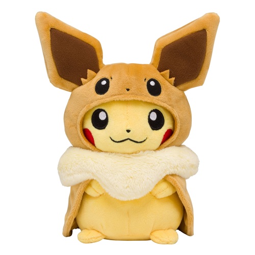 Pokemon Center Eevee Wearing Pikachu Poncho Plush – NintendoSoup