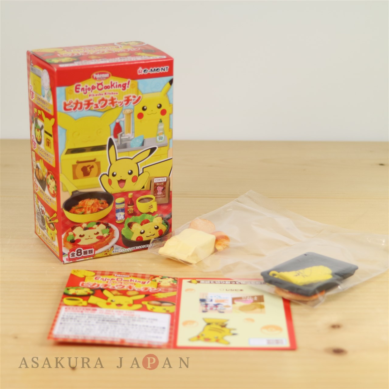 New Re-ment Pokemon Enjoy Cooking Pikachu Kitchen 1 BOX 8 Figures Set