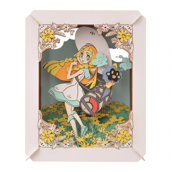 Pokemon Center Original PAPER THEATER Lillie & Cosmog Paper Craft Kit Japan 
