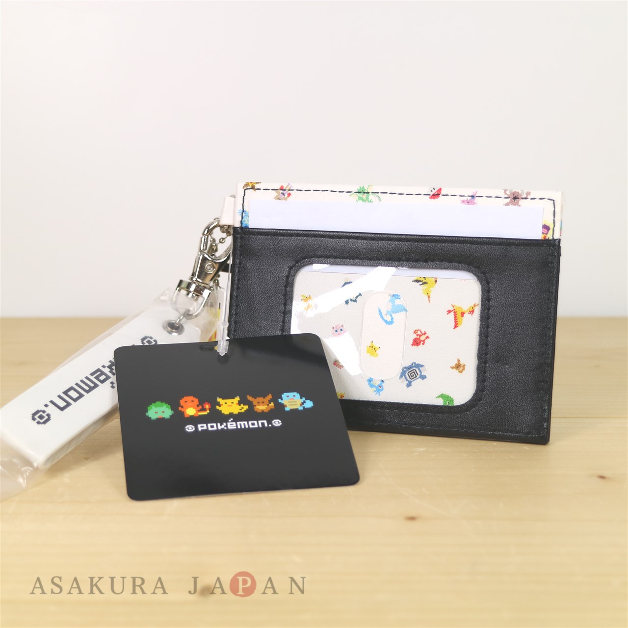 Pokemon Center Dot Pixel Pokemon Card Pass Case ID Pikachu Eevee Bulbasaur