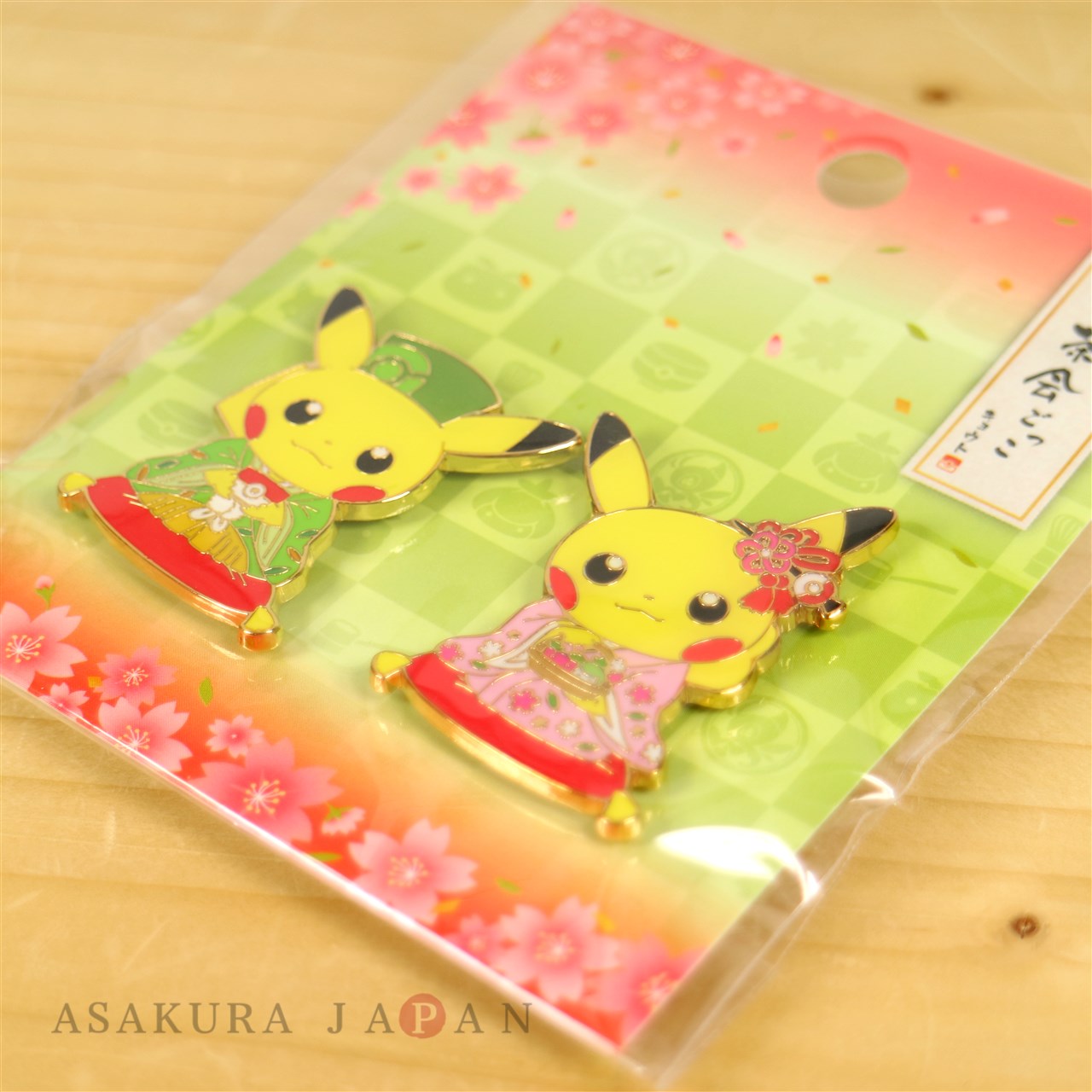 Pokemon Center Kyoto 2016 Okuge-sama Maiko-han Pikachu Pin Badge set Pins