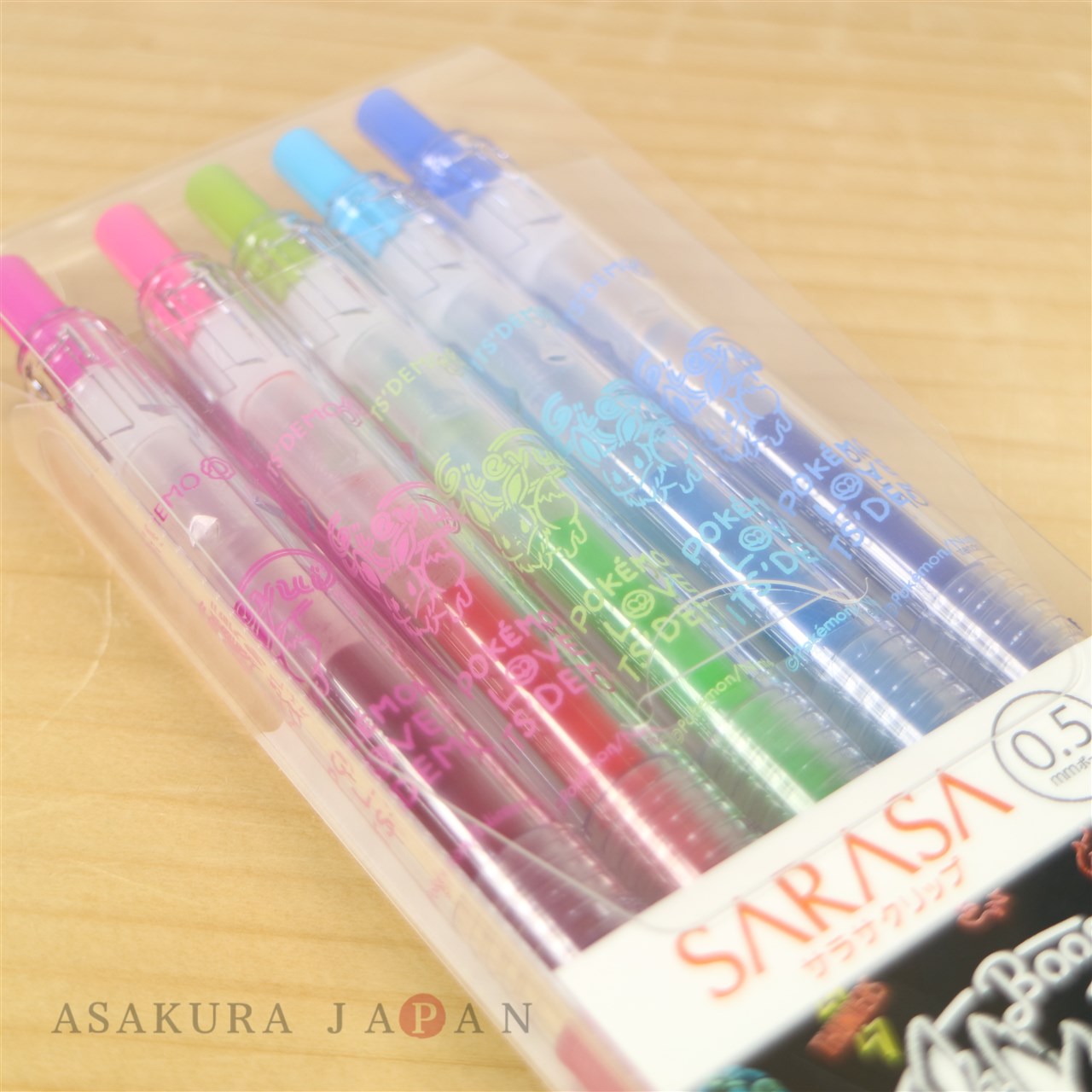 Pokemon Love Its Demo Eevee 9 Zebra Sarasa Ballpoint Pen 5 Piece Set