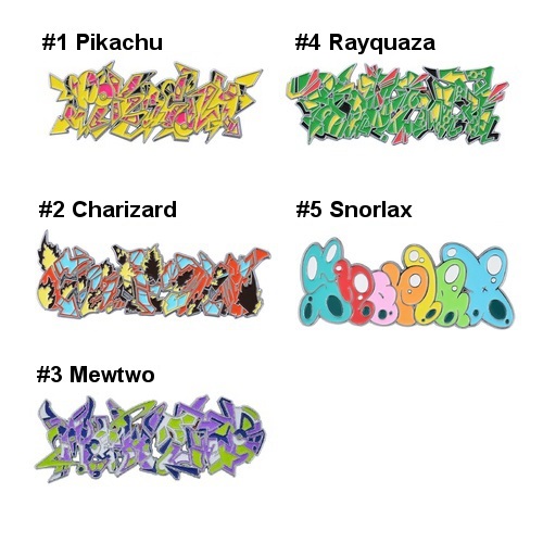 Pokemon Center SHIBUYA Graffiti Art Pins Collection #4 Rayquaza Safety Pin Badge