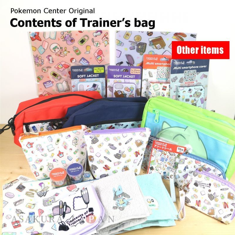 Pokemon Center Original Contents of Trainer’s bag Assorted Mini Sticker set NV 